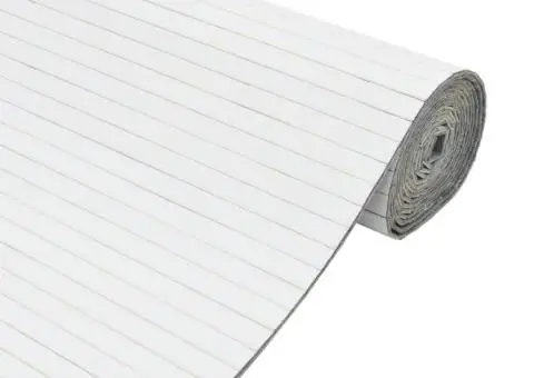 Paravan de cameră, alb, 165x600 cm , bambus - 5/5