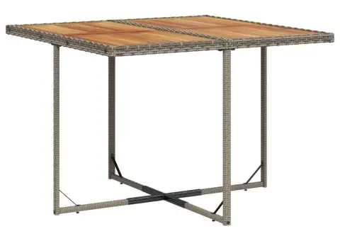 Set mobilier grădină cu perne, 9 piese, gri, poliratan - 3/5