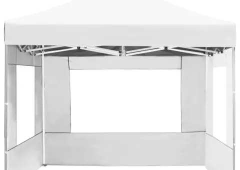Cort de petrecere pliabil cu pereți, alb, 4,5 x 3 m, aluminiu - 5/5