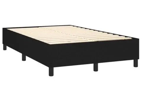 Pat box spring cu saltea, negru, 120x200 cm, textil - 4/5