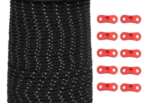 Funie pentru cort cu benzi reflectorizante și chei, 50 m, 3 mm - 2/5