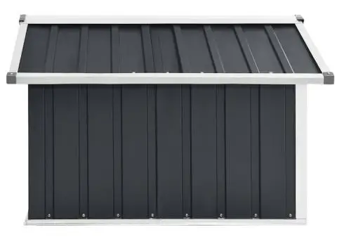 Șopron robot de gazon, 92x97x63cm, antracit, oțel zincat - 4/5