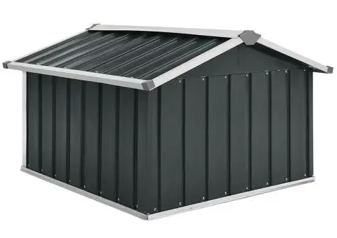 Șopron robot de gazon, 92x97x63cm, antracit, oțel zincat - 5/5