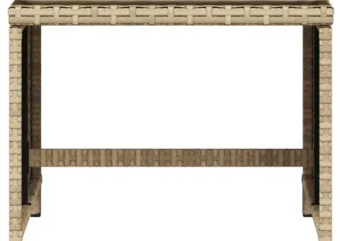 Scaune de grădină cu perne, 4 buc., bej, 40x40x35 cm, poliratan - 5/5