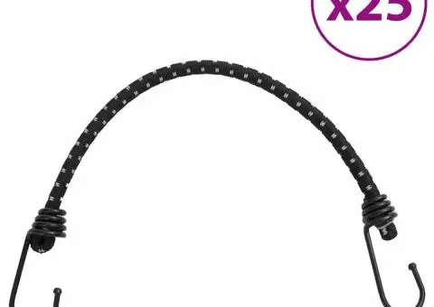 Corzi elastice cu benzi reflectorizante/cârlige 25 buc. 38 cm - 1/5