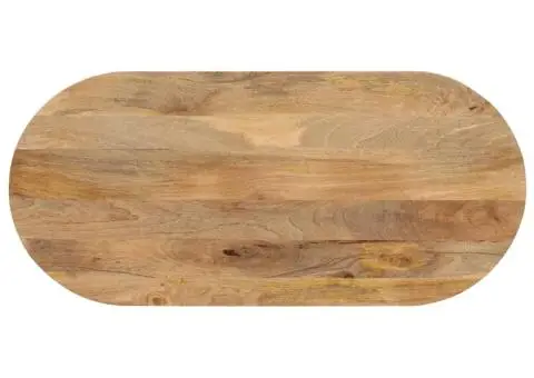 Blat de masă oval, 100x50x2,5 cm, lemn masiv de mango - 1/5