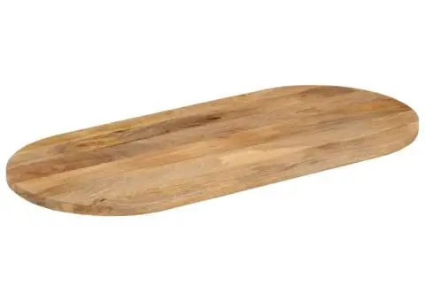 Blat de masă oval, 100x50x2,5 cm, lemn masiv de mango - 2/5