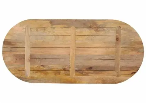 Blat de masă oval, 100x50x2,5 cm, lemn masiv de mango - 5/5