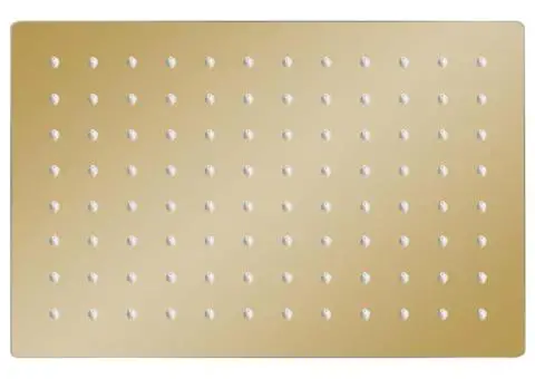 Cap duș ploaie dreptunghiular, auriu, 30x20 cm, oțel inoxidabil - 2/5