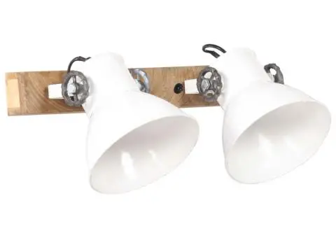 Lampă de perete industrială, alb, 45 x 25 cm, E27 - 2/5