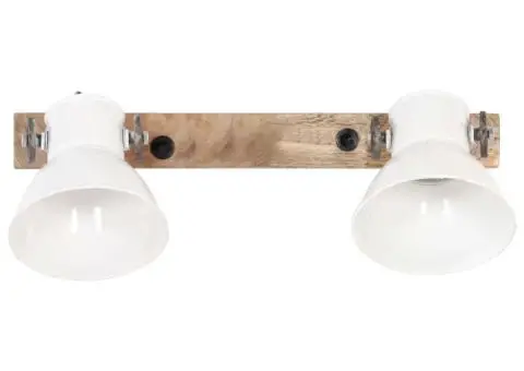 Lampă de perete industrială, alb, 45 x 25 cm, E27 - 3/5