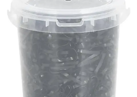 Benzi de împletit pentru cal 1500 buc. negru silicon - 1/5