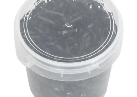 Benzi de împletit pentru cal 1500 buc. negru silicon - 3/5