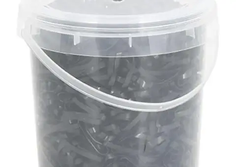 Benzi de împletit pentru cal 1500 buc. negru silicon - 5/5