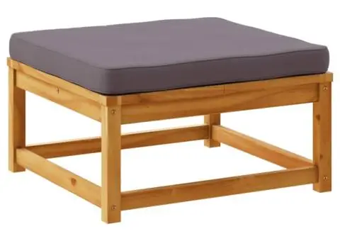 Set mobilier grădină cu perne, 10 piese, lemn masiv acacia - 5/5