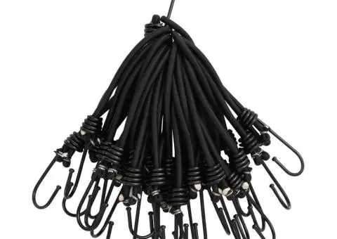 Funie elastică cu cârlige, 50 buc., 17 cm - 3/5