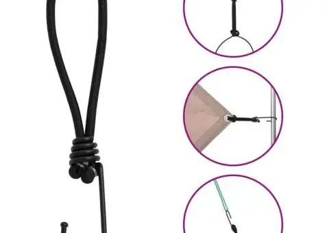 Funie elastică cu cârlige, 50 buc., 17 cm - 5/5