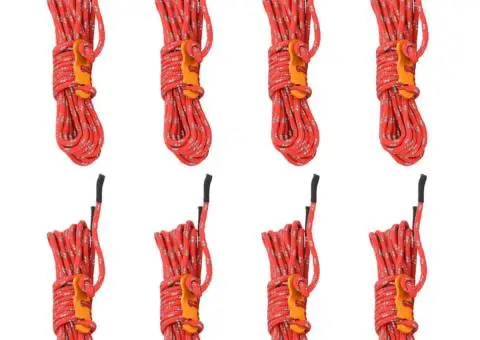 Funie pentru cort cu chei reflectorizante, 8 buc., 4 m, 4 mm - 1/5