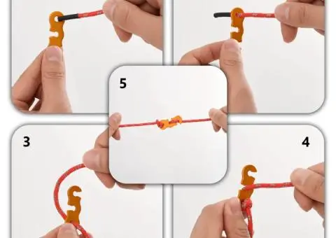 Funie pentru cort cu chei reflectorizante, 8 buc., 4 m, 4 mm - 2/5