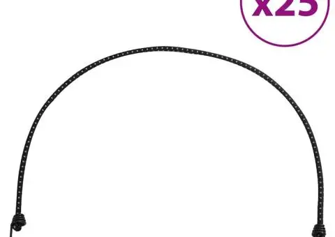 Corzi elastice cu benzi reflectorizante/cârlige 25 buc. 100 cm - 1/5