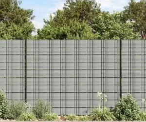 vidaXL Paravane de grădină, 10 buc., gri piatră, 252,5x19 cm, PVC