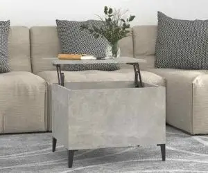 vidaXL Măsuță de cafea, gri beton, 60x44,5x45 cm, lemn prelucrat