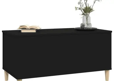 Măsuță de cafea, negru, 90x44,5x45 cm, lemn compozit - 4/5