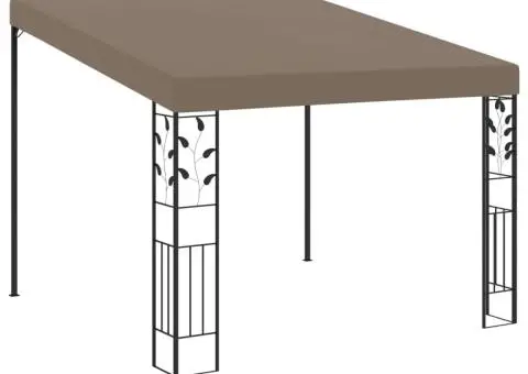 Pavilion montat pe perete, gri taupe, 3x3x2,5 m - 1/5