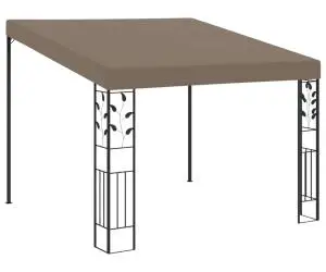 vidaXL Pavilion montat pe perete, gri taupe, 3x3x2,5 m