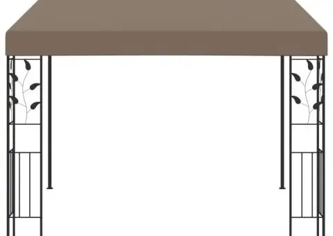 Pavilion montat pe perete, gri taupe, 3x3x2,5 m - 2/5