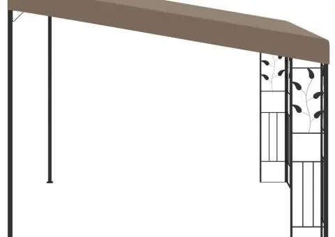 Pavilion montat pe perete, gri taupe, 3x3x2,5 m - 3/5