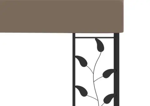 Pavilion montat pe perete, gri taupe, 3x3x2,5 m - 5/5