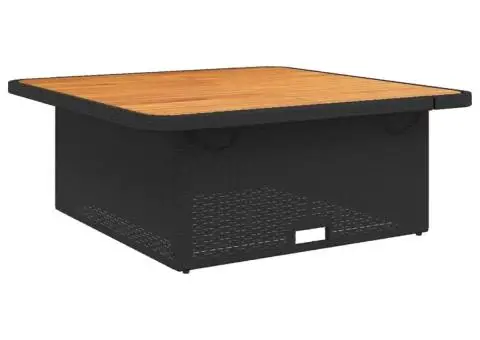 Set mobilier de grădină cu perne, 4 piese, negru, poliratan - 3/5