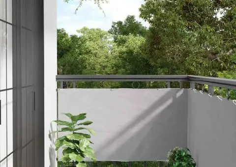 Paravan de balcon, gri, 1000x75 cm, PVC - 1/5