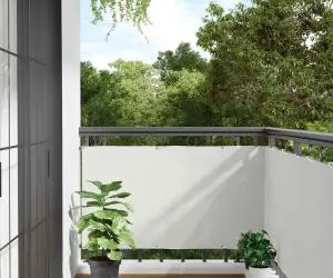 vidaXL Paravan de balcon, alb, 1000x75 cm, PVC