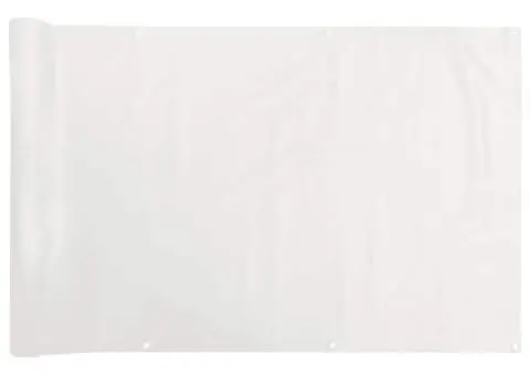 Paravan de balcon, alb, 1000x75 cm, PVC - 2/5