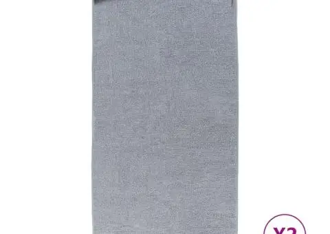 Prosoape de plajă, 2 buc., gri, 60x135 cm, textil 400 GSM - 2/5