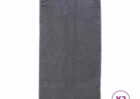 Prosoape de plajă, 2 buc., antracit, 60x135 cm, textil 400 GSM - 2/5