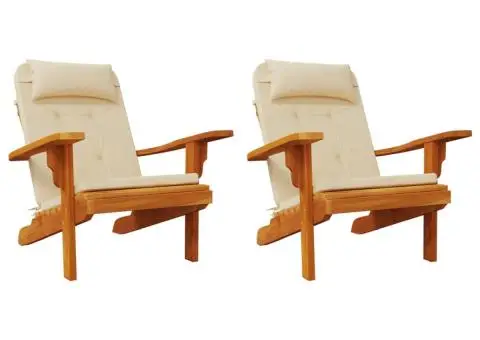 Perne pentru scaun Adirondack, 2 buc, bej, textil oxford - 4/5