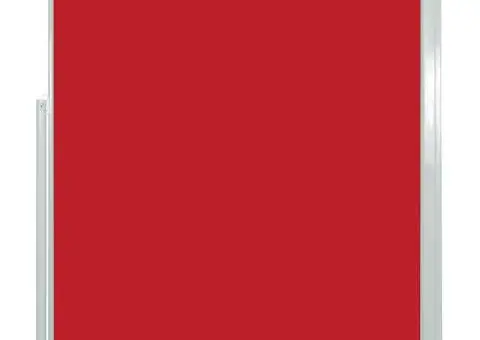 Copertină laterală retractabilă de terasă, roșu, 120 x 500 cm - 2/5