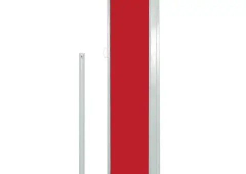 Copertină laterală retractabilă de terasă, roșu, 120 x 500 cm - 3/5