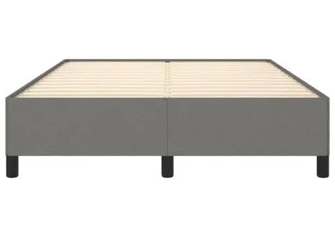 Cadru de pat fără saltea, gri închis, 140x200 cm, textil - 5/5