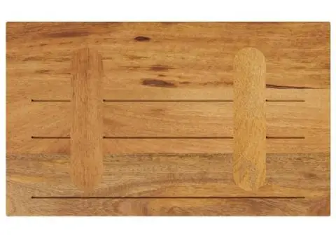 Blat masă 60x40x2,5 cm lemn masiv dreptunghiular de mango - 5/5