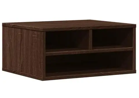 Suport imprimantă, stejar fumuriu, 49x40x22,5cm, lemn prelucrat - 2/5