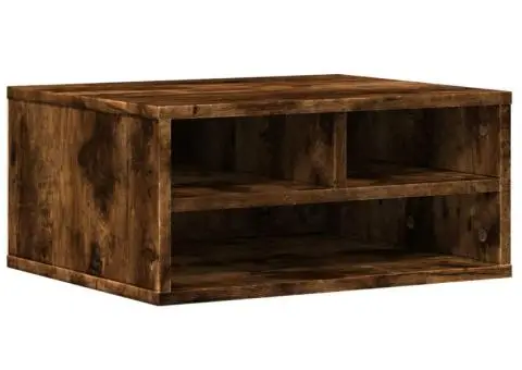 Suport imprimantă, stejar fumuriu, 49x40x22,5cm, lemn prelucrat - 2/5