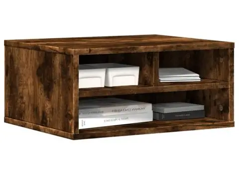 Suport imprimantă, stejar fumuriu, 49x40x22,5cm, lemn prelucrat - 4/5