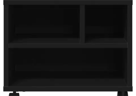 Suport pentru imprimantă cu roți, negru, 41x32x34,5 cm - 5/5