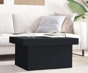 vidaXL Măsuță de cafea, negru, 80x55x40 cm, lemn prelucrat