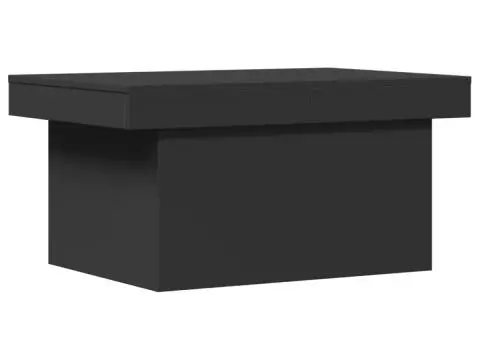 Măsuță de cafea, negru, 80x55x40 cm, lemn prelucrat - 2/5