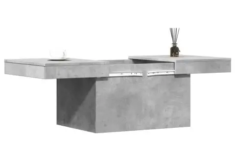 Măsuță de cafea, gri beton, 80x55x40 cm, lemn compozit - 4/5